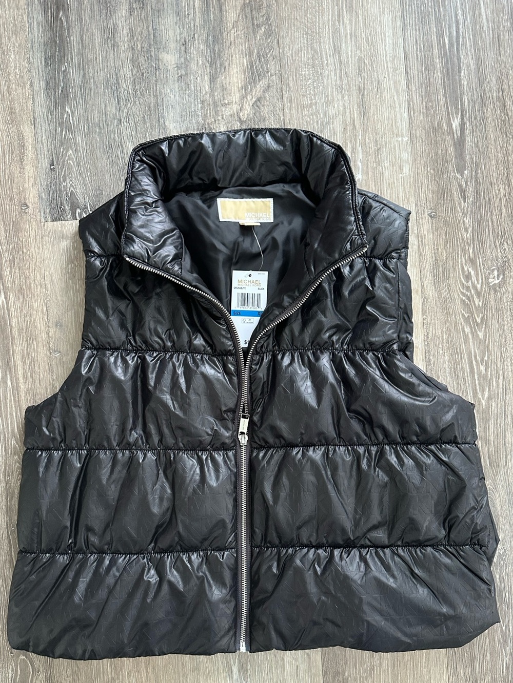 Michael Kors Women’s Black Puffer Vest XL NWT Quilted Sleeveless Full Zip